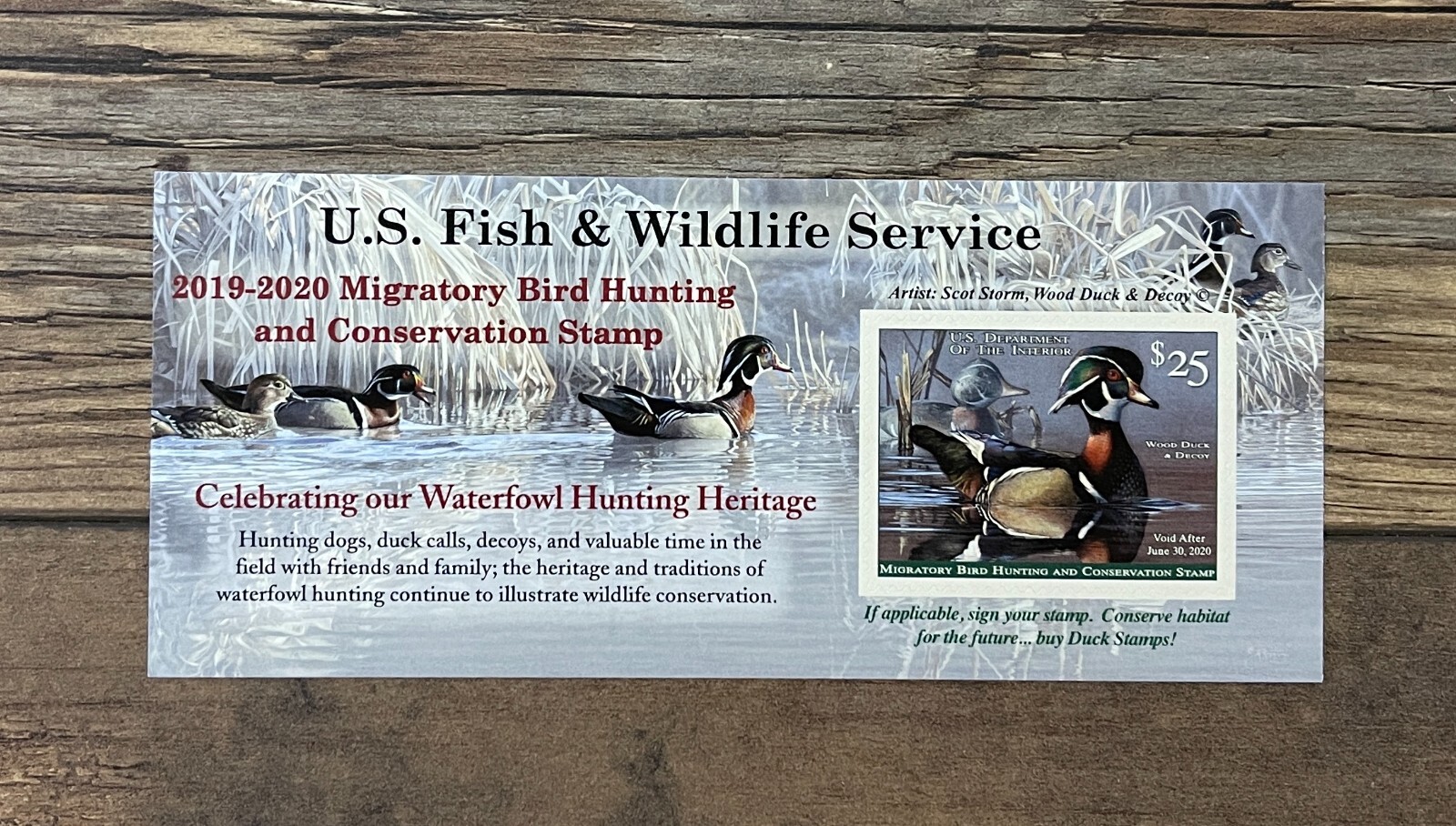 #RW86A 2019 / 2020 - US Federal Duck Stamp - LotP **New From Sealed Pack**