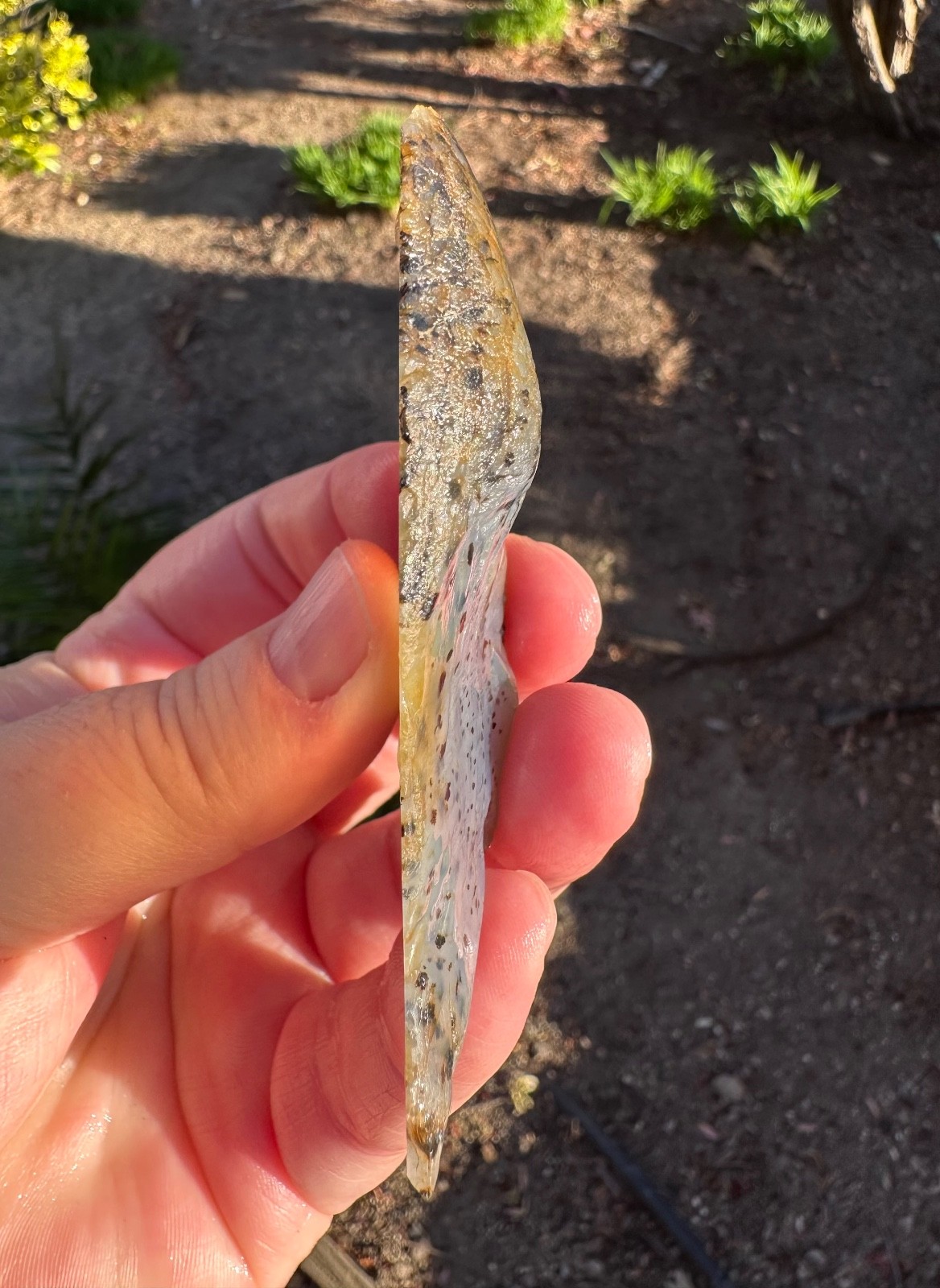 Montana Moss Agate End Cut, 58g, Cabbing/Lapidary