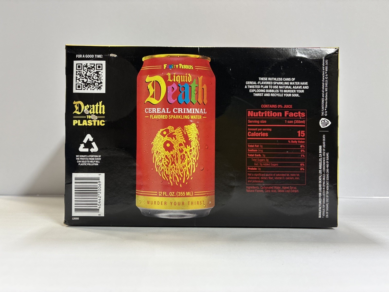 Fruity Pebbles Liquid Death Cereal Criminal Sparkling Water 6 12 Oz Cans