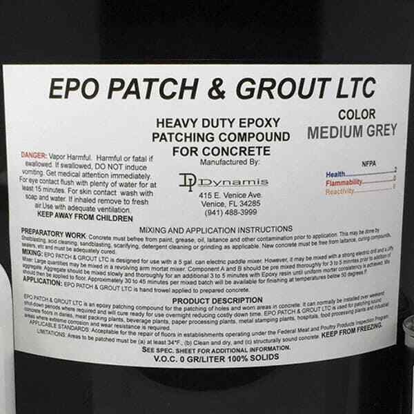 Concrete Repair/Resurfacing Epoxy Resin Kit: Gray, 5 Gallons, 25 Sq Ft Coverage