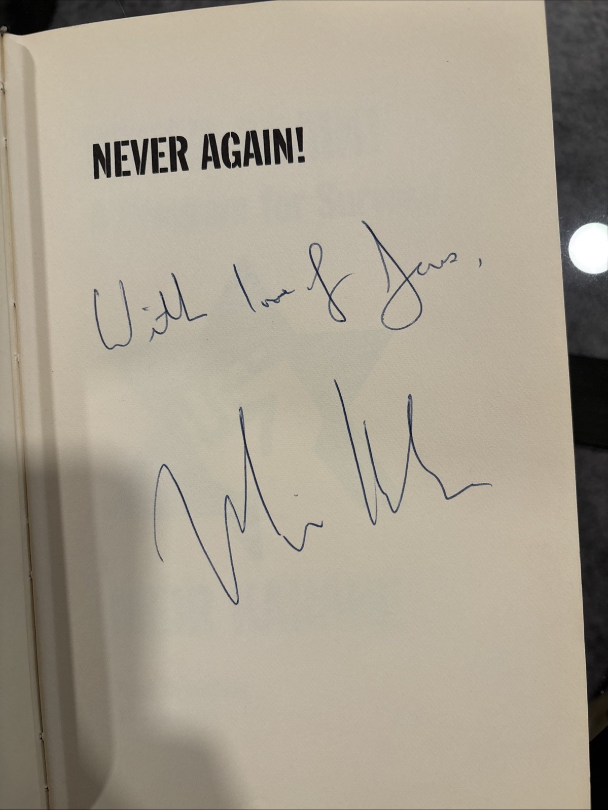 SIGNED!! Never Again By Rabbi Meir Kahane. First Edition.