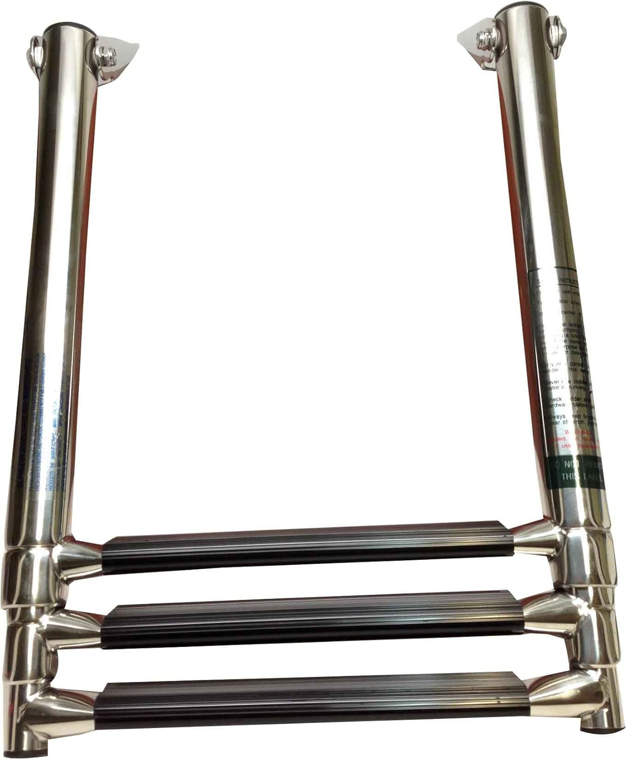 MARINE BOAT STAINLESS STEEL 3 STEP TELESCOPIC LADDER SWIM STEP over PLATFORM
