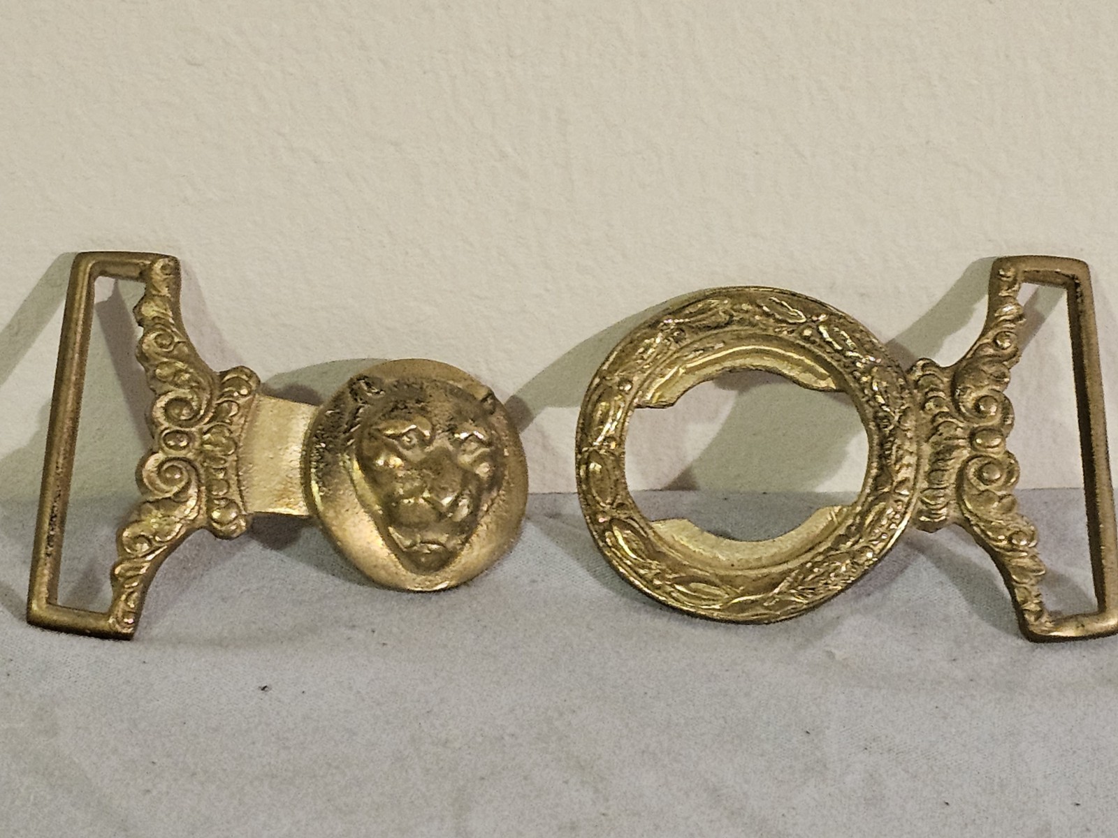 Replica Brass Civil War Reenactment New York Light Guard Panther Belt Buckle