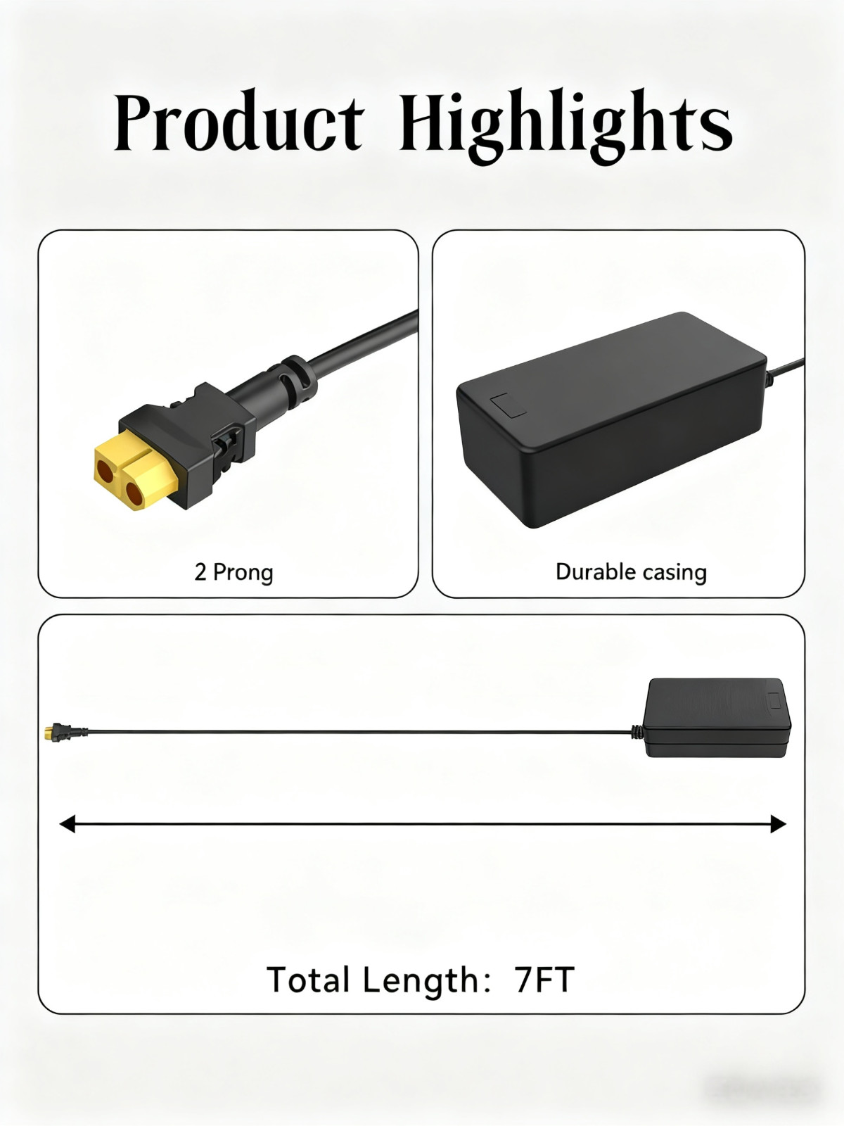 54.6V 2A AC/DC Adapter For Mercane Wide Wheel/Pro Electric Charger