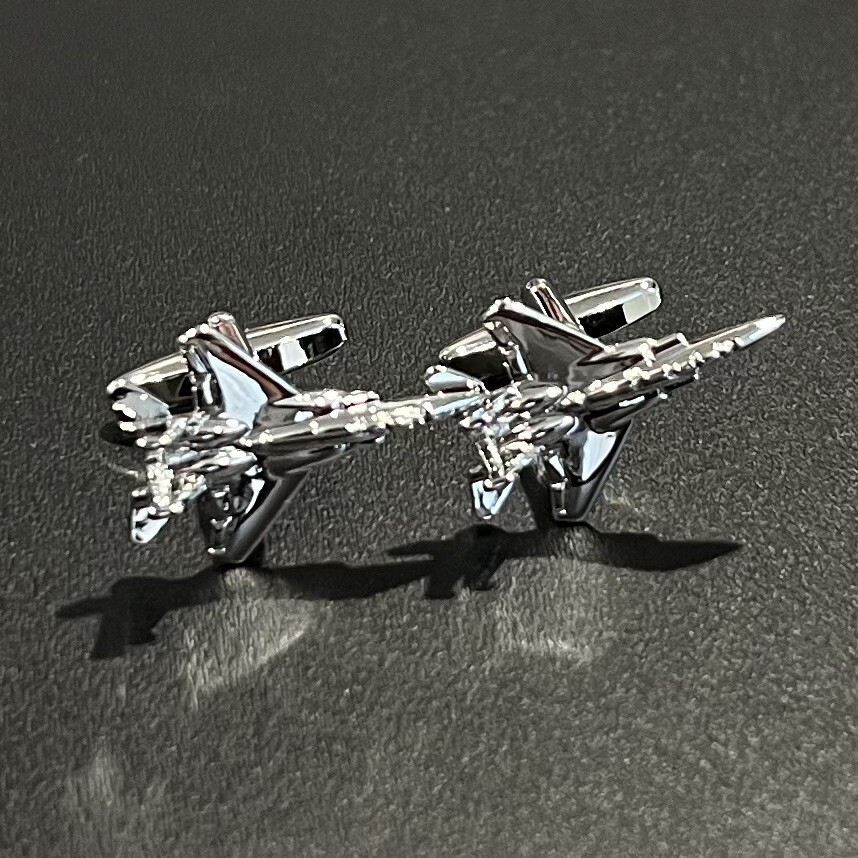 Aircraft Plane F-15 Fighter Eagle Men Birthday Father’s Day Gift Cufflinks