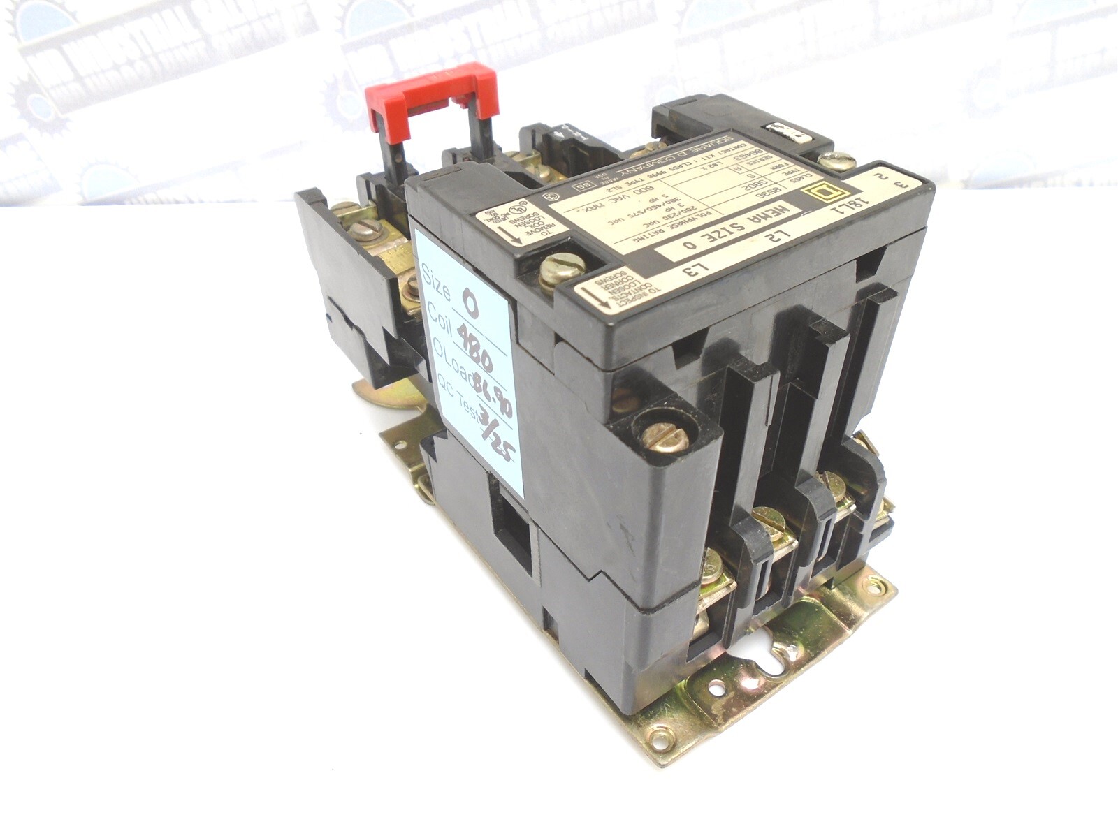 SQUARE-D - 8536-SBO2 SB02 - SZ 0 MOTOR STARTER 3HP/5HP Coil 480V 18A 600V TESTED