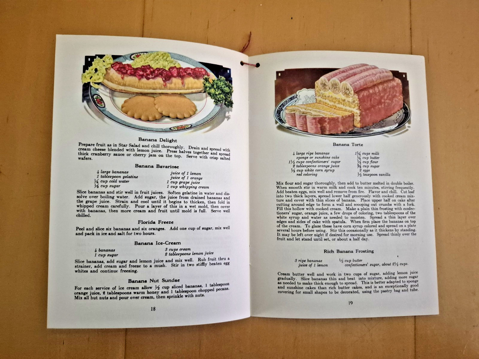 Vintage 1929 YES! HOME MADE BANANA RECIPES Bauerlein Advertising Recipe Booklet