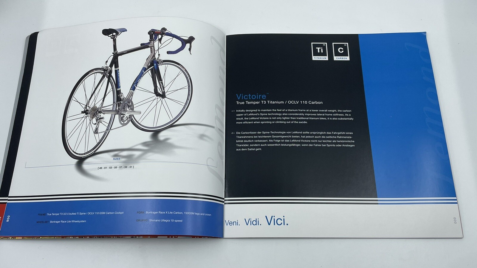 NEW 2006 GREG LEMOND Racing Bicycles Full-Line Catalog Road Vintage Cycling