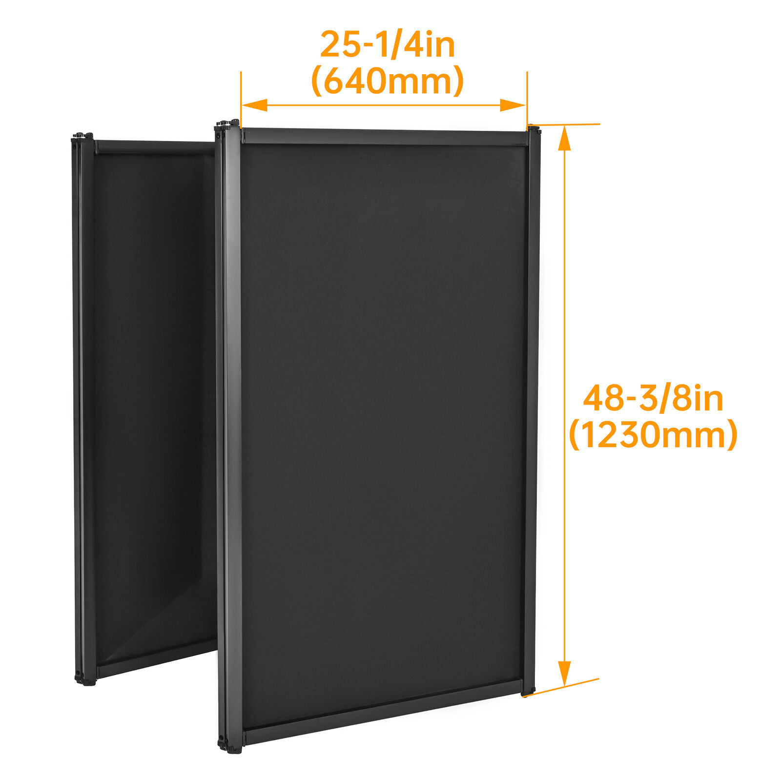 48"x 25" White+Black DJ Foldable Facade Portable Event Booth Panels w/Carry Bag