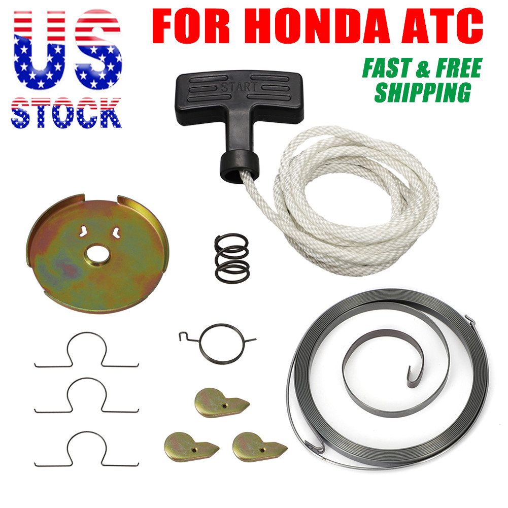 For Honda ATC 110 185 200 Recoil Starter Spring Rope Handle & Pull Start Rebuild