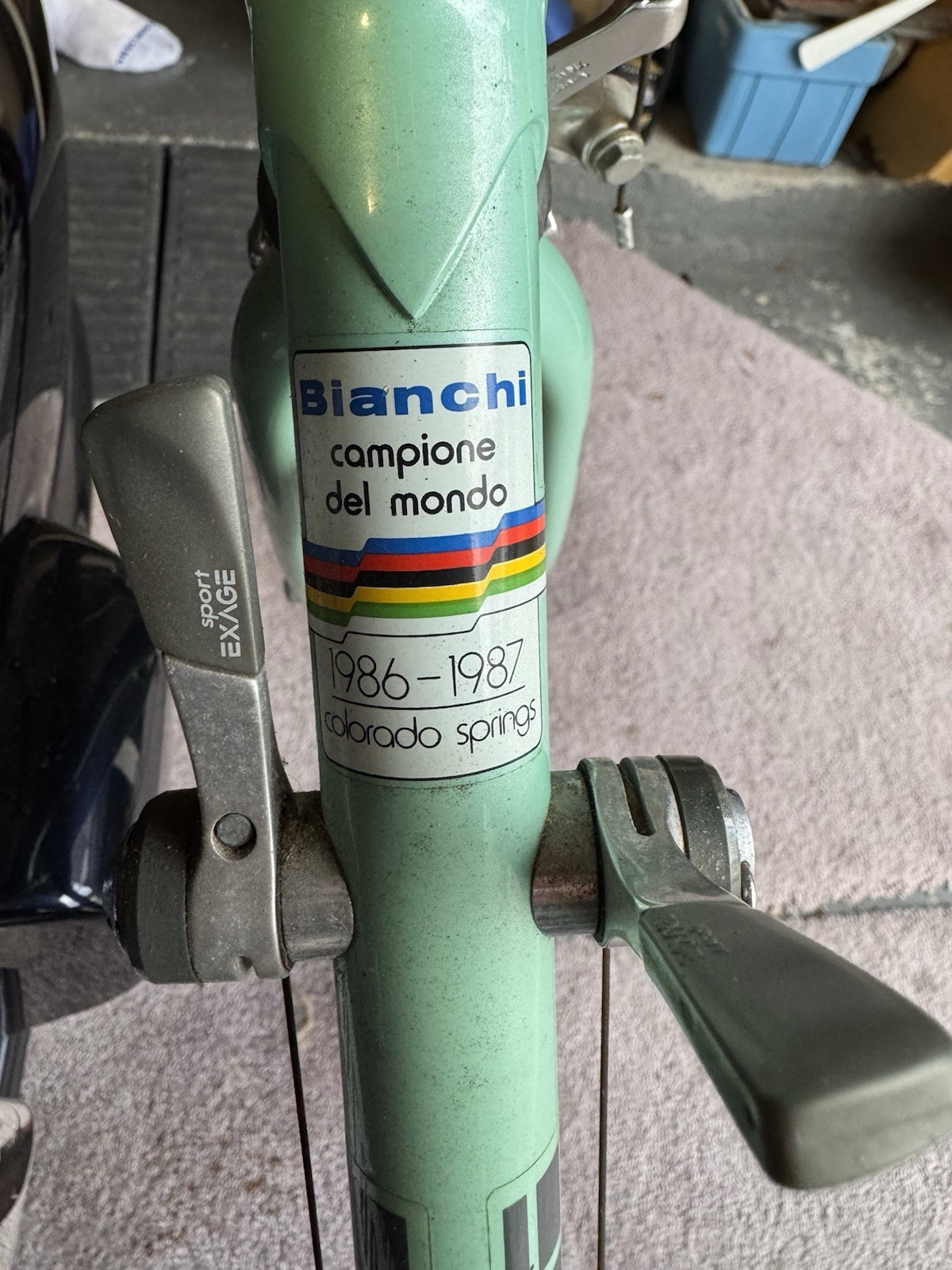 Bianchi Sport SX Vintage Racing Bike Celeste Green Steel Frame 700C Wheels