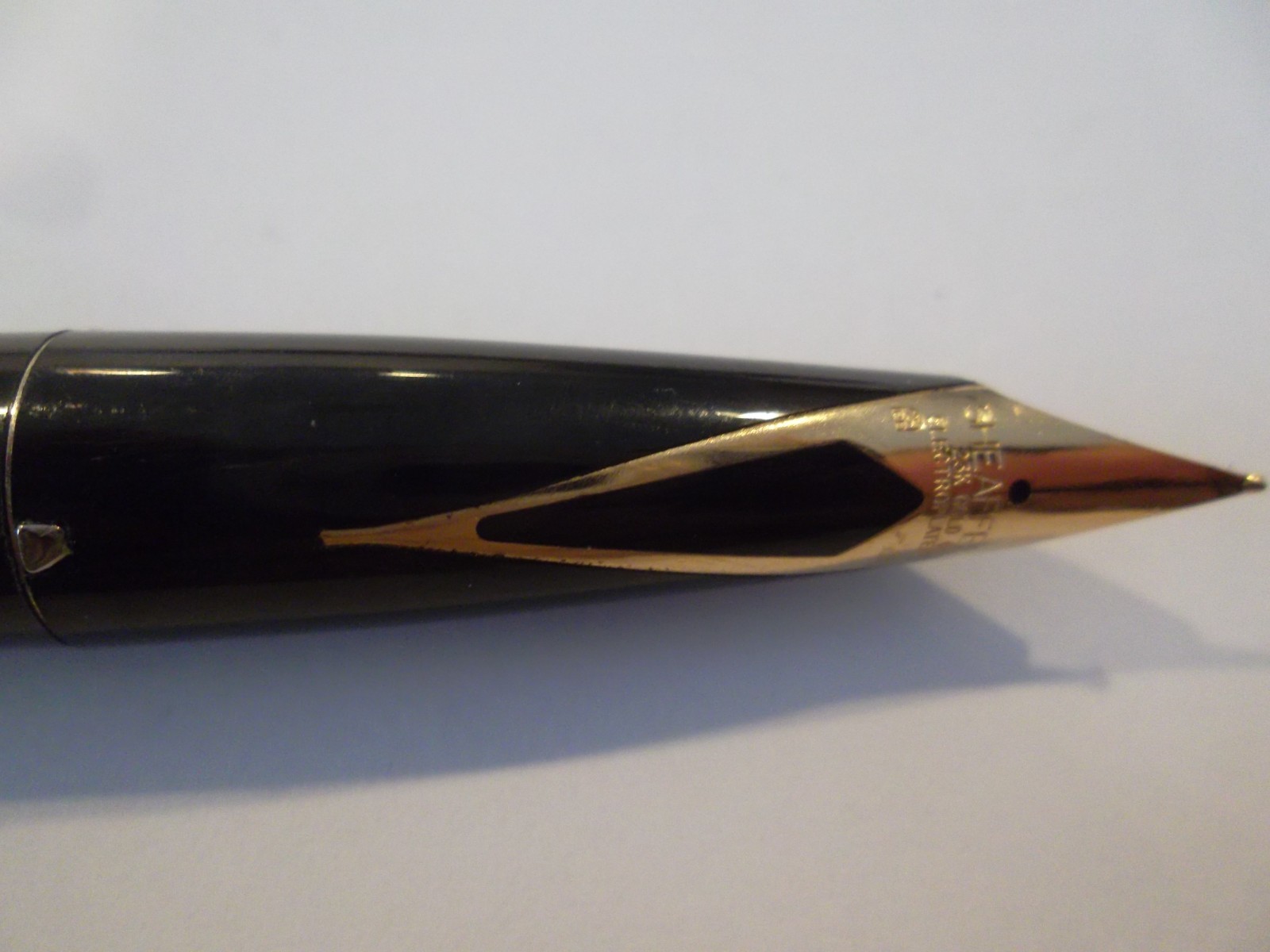 Vintage Sheaffer Fountain Pen 23k NIB Electroplated White Dot In Orig Box & Manu