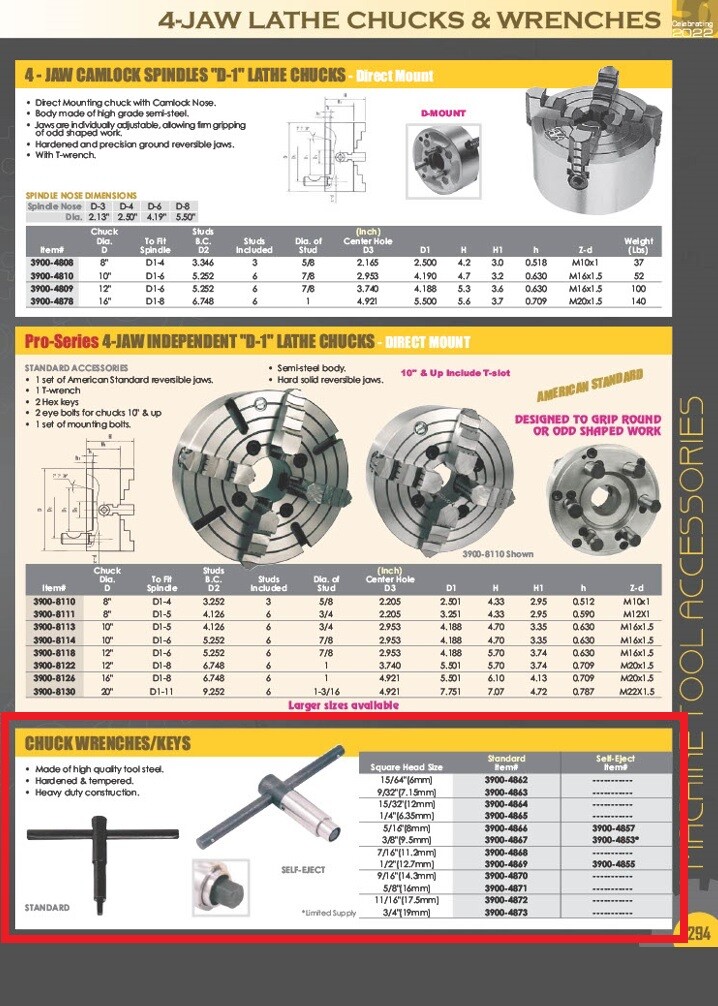 9/32" (7MM) SQUARE STANDARD CHUCK T-WRENCH (3900-4863)