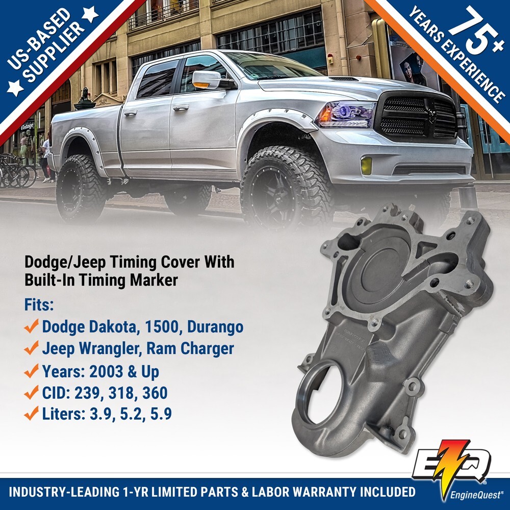 Timing cover fits 3.9L 5.2L 5.9L Dodge Dakota 1500 Durango ram charger 4798242