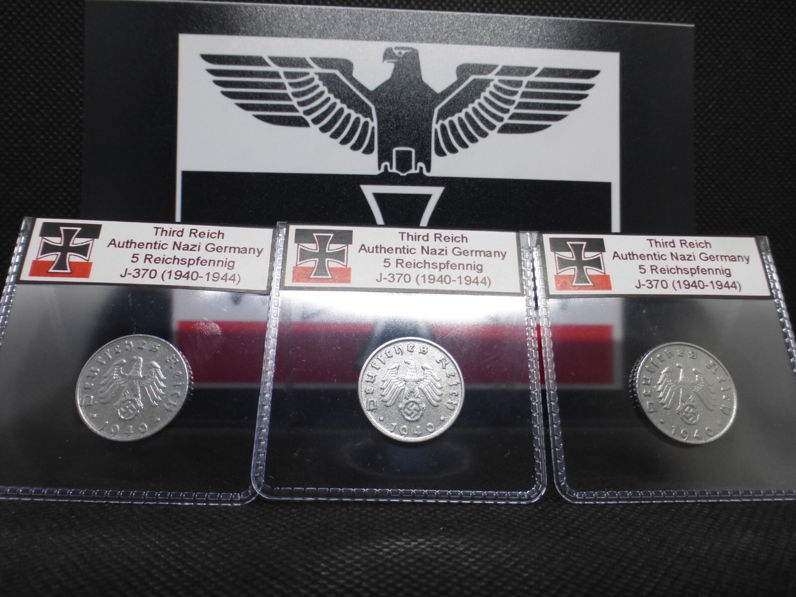 Nazi Germany WW2 Coin - 5 Reichspfennig Genuine Old Third Reich Rare Zinc Issue