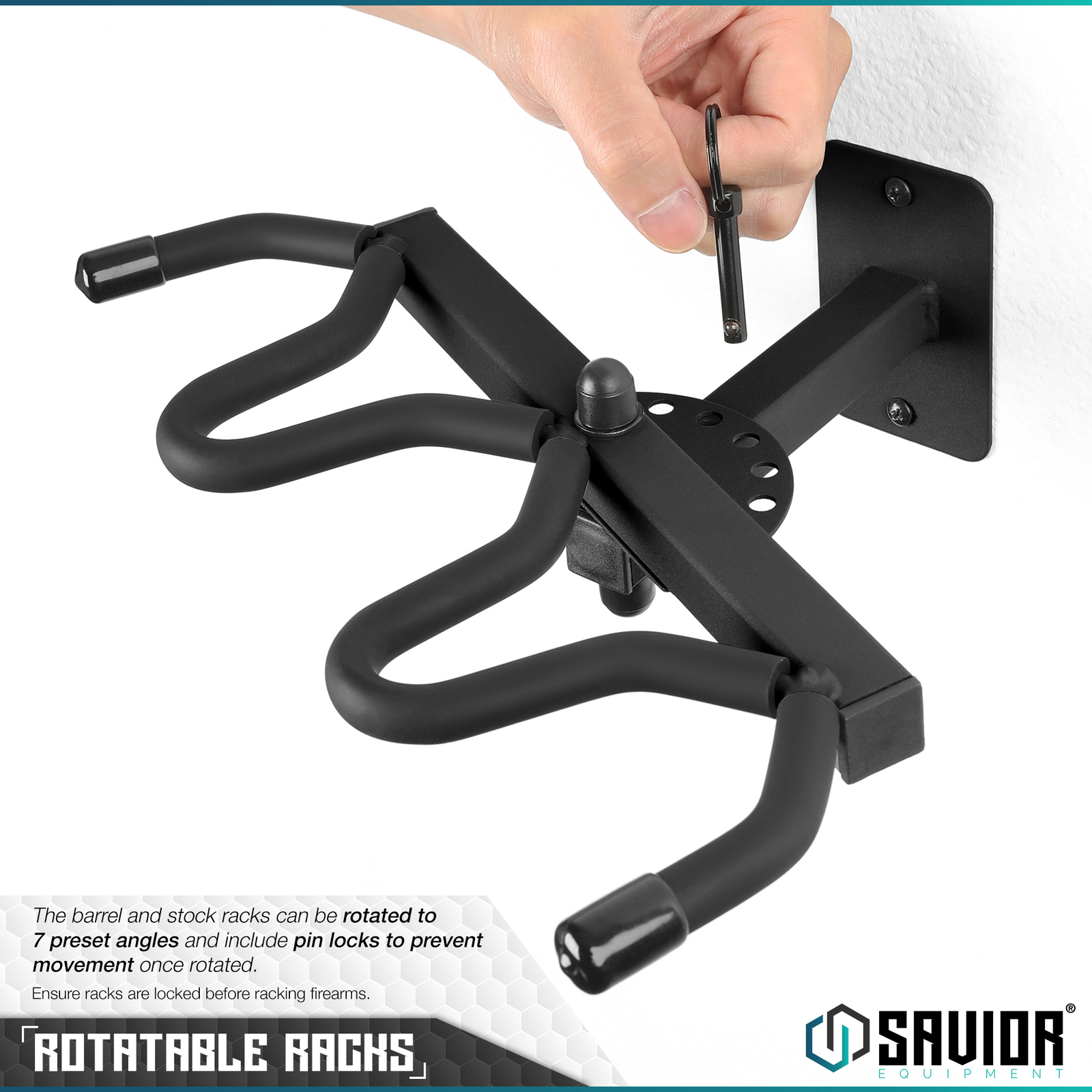 [SAVIOR]Vertical 3 Gun Rifle Wall Mount Rack Carbine Shotgun Hook Hanger Display