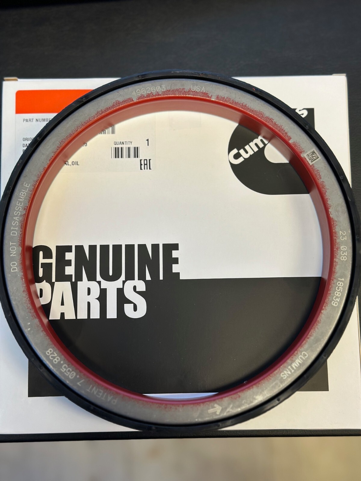 Cummins QSX ISX Rear Crankshaft Oil Seal 4962603