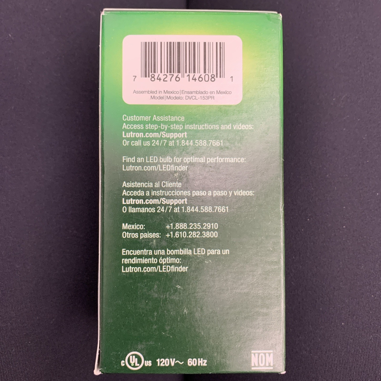 LOT OF 10- Lutron DVCL-153PR-BL Dimmer Wall Switch - Black #6081