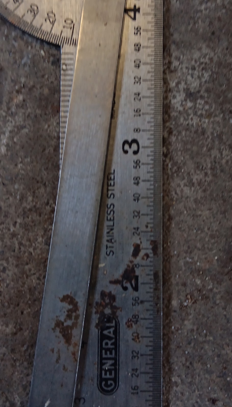 Cen-Tech General Bevel & Round Head Protractors Set 6in Blade 0-180° No.16