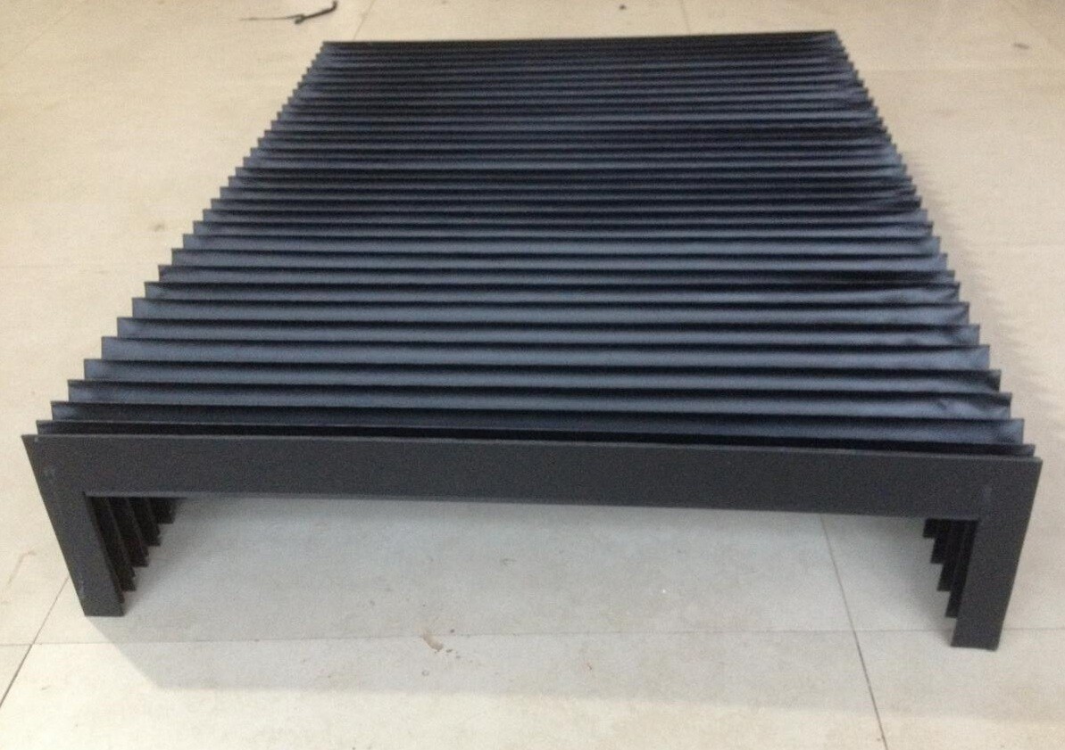 CNC machine way covers, width 394mm x height 77mm x Lmax 450mm