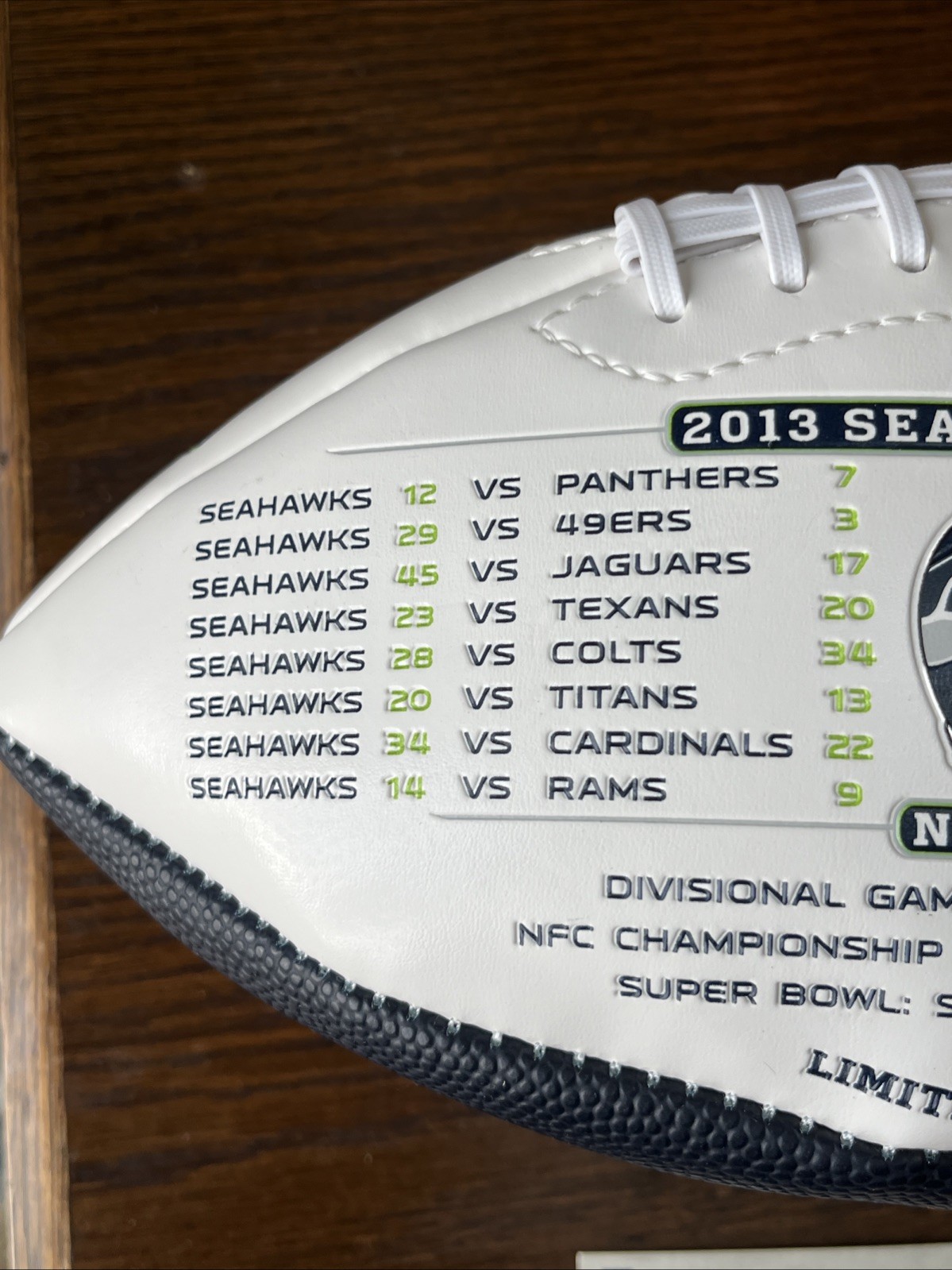 Seattle Seahawks Super Bowl XLVIII Champions Football Limited Edition COA! NIB