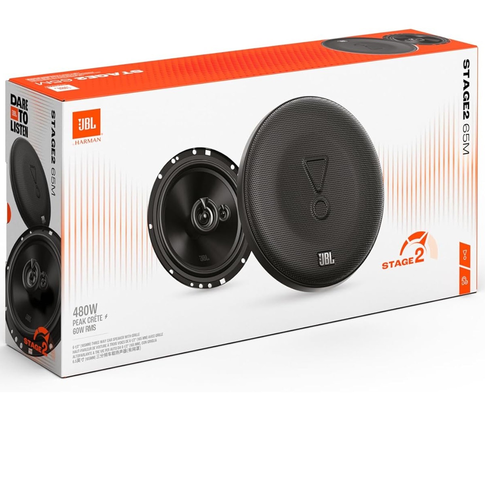 JBL 480W 6.5" Speakers for Harley Davidson 1998-2013 Electra Glide w/Fairing