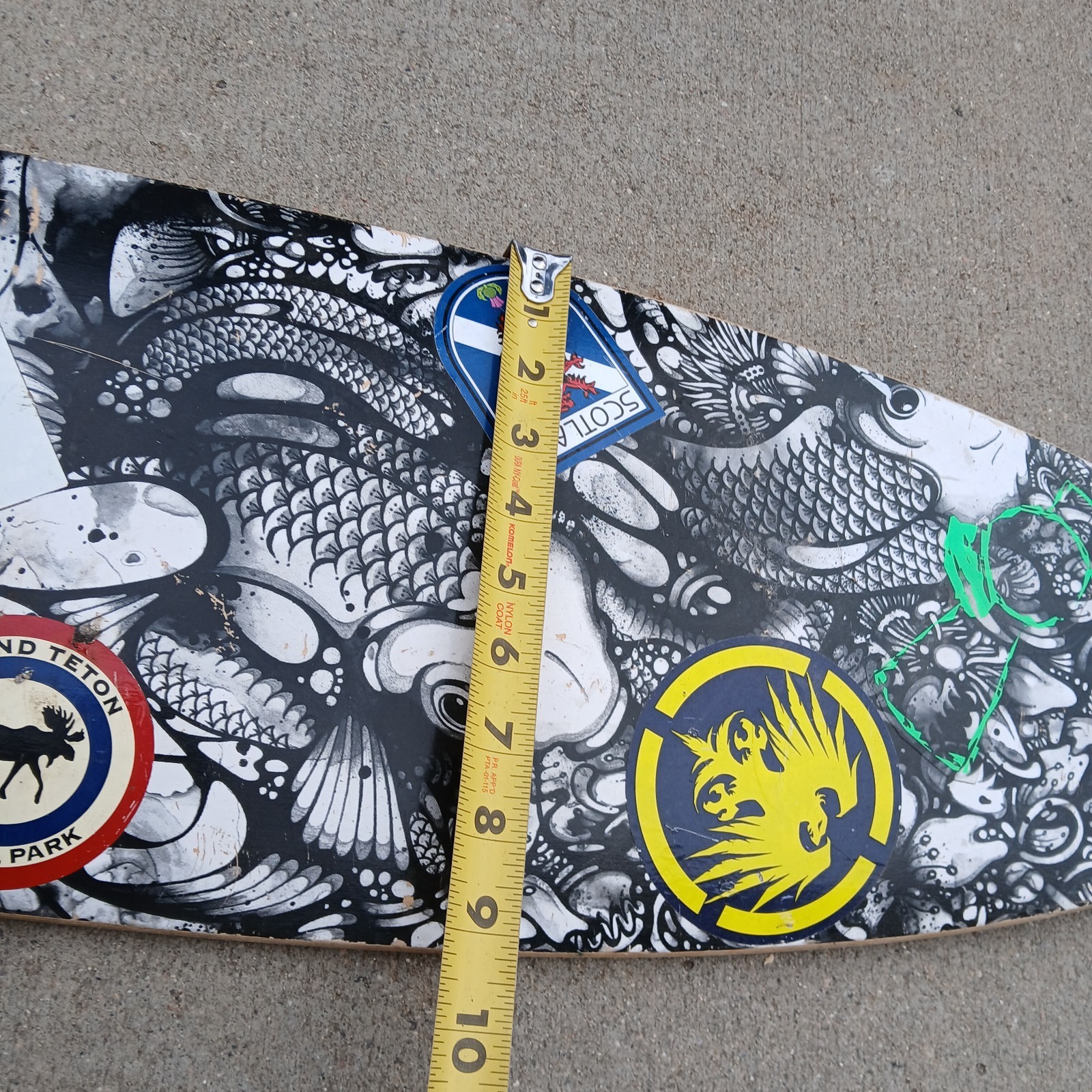 Arbor Bamboo 30.5” x 9.25" Skateboard Deck Koi Fish Cruiser Fish Swallowtail