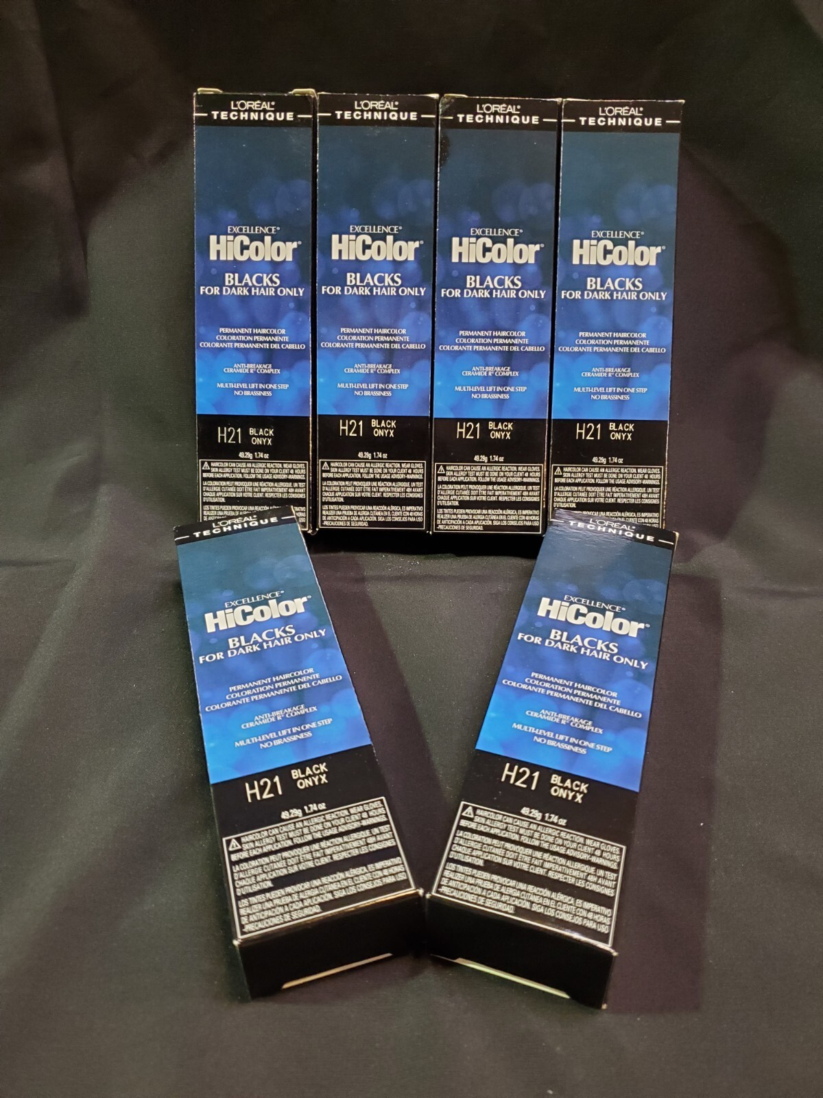 L'Oreal Excellence HiColor for Dark Hair/H21 Black Onyx 1.74oz (6 Pack)