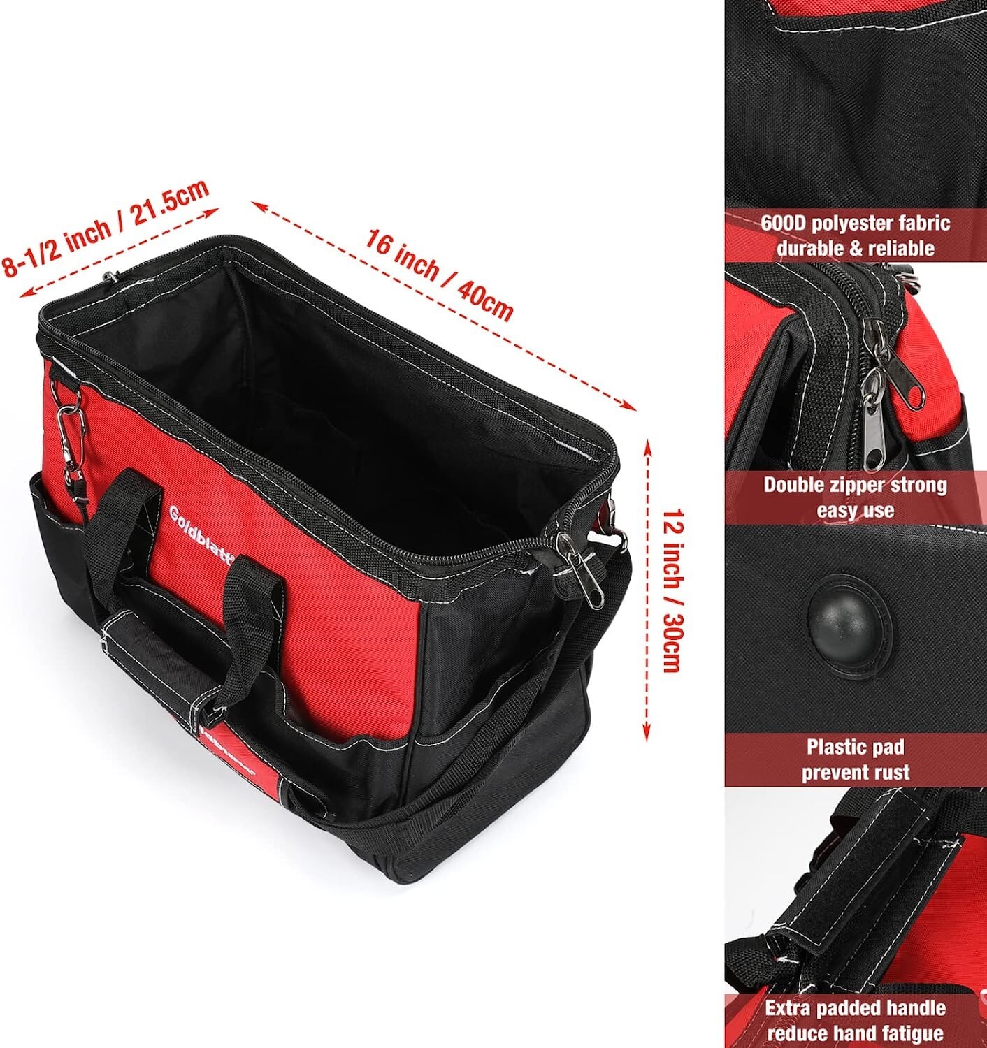 Goldblatt 12PC Masonry Hand Tool Set Organized in Tool Bag Labor-saving NEW