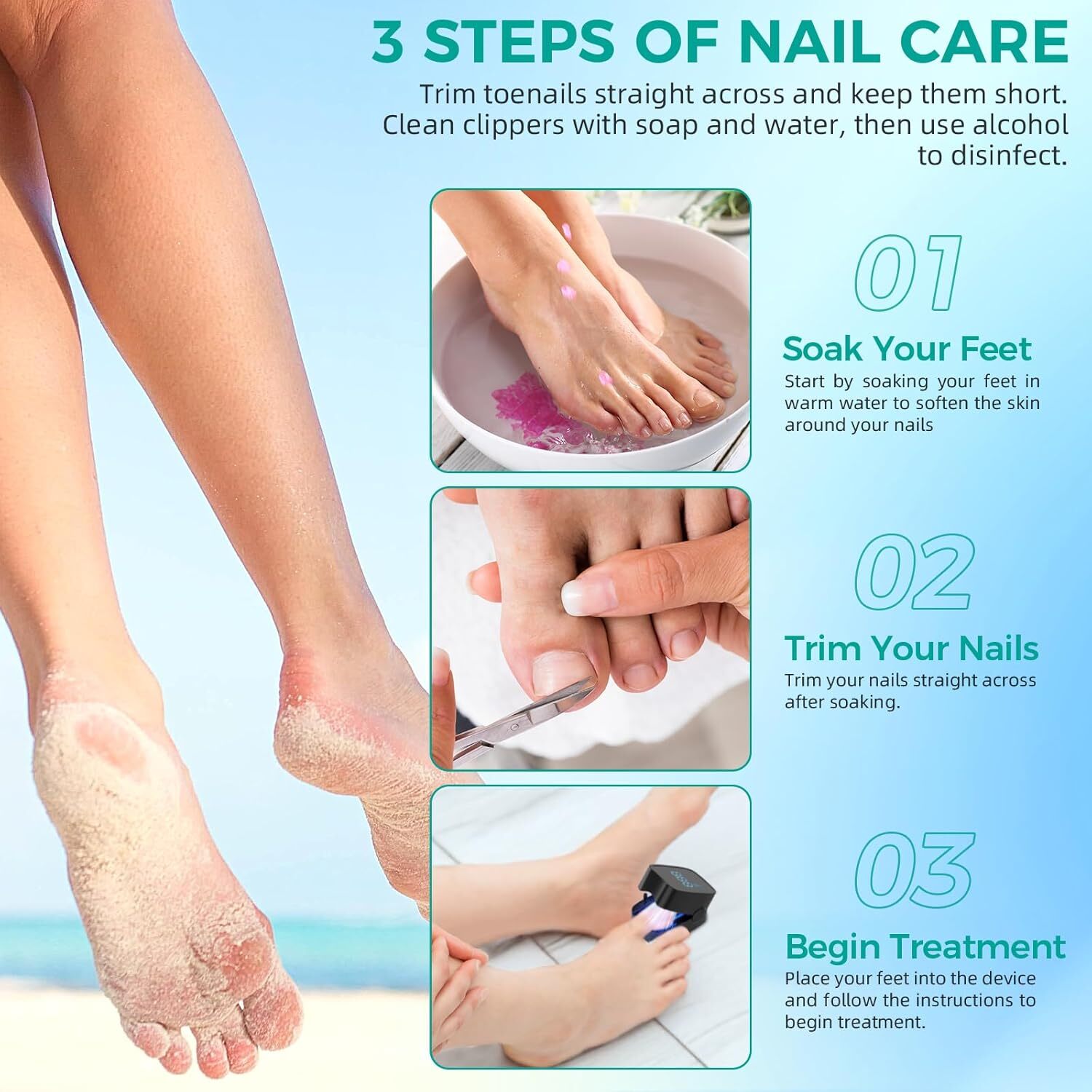 Onychomycosis Toes Treatment Nail Fungus Laser-Device Nail Repair Anti Infection