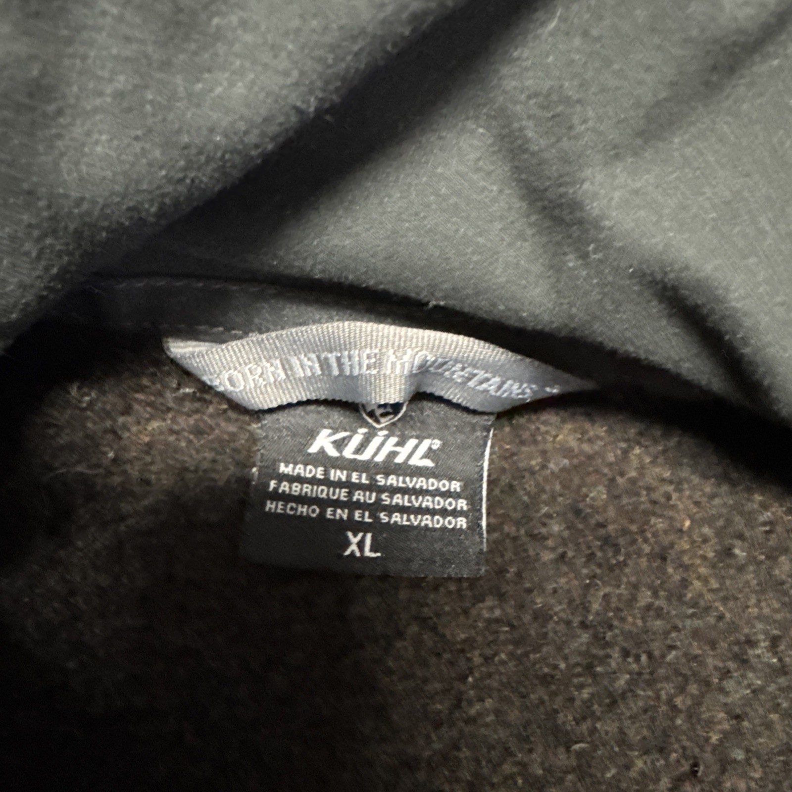 KUHL Mens Brown Fleece 1/4 Zip Pullover Sweater Jacket XL