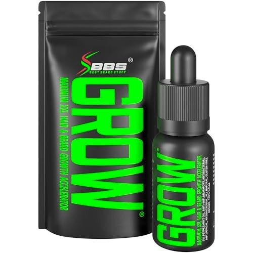 Beard Growth Serum - GROW Maximum XXL Beard Growth Oil for Men -Thickens & Fills