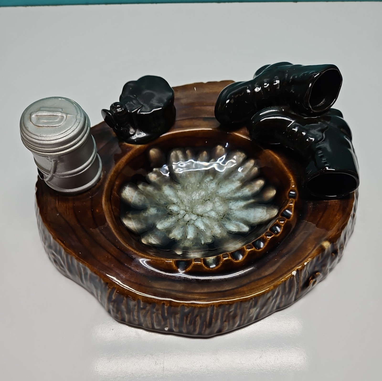 Vintage Coal Miner's Ashtray Large 11” Ceramic