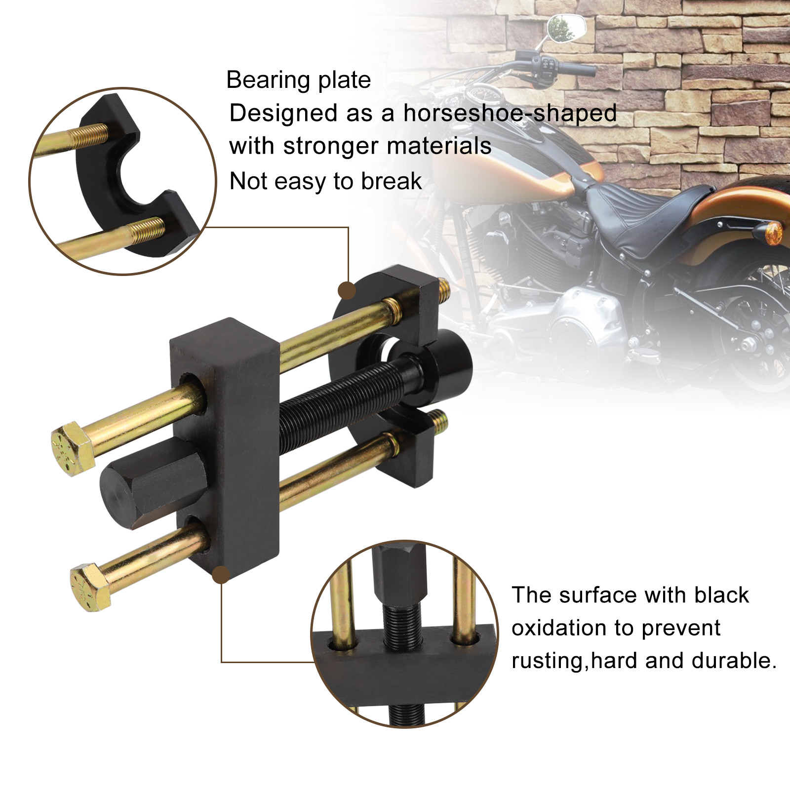 Transmission Mainshaft Inner Bearing Race Tool Puller for Harley Big Twin 1984+