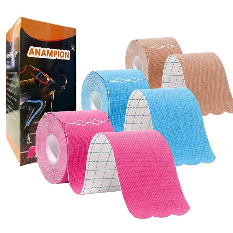 3Rolls Kinesiology Tape Latex Free Cotton Elastic Athletic Tape for Joints, Knee
