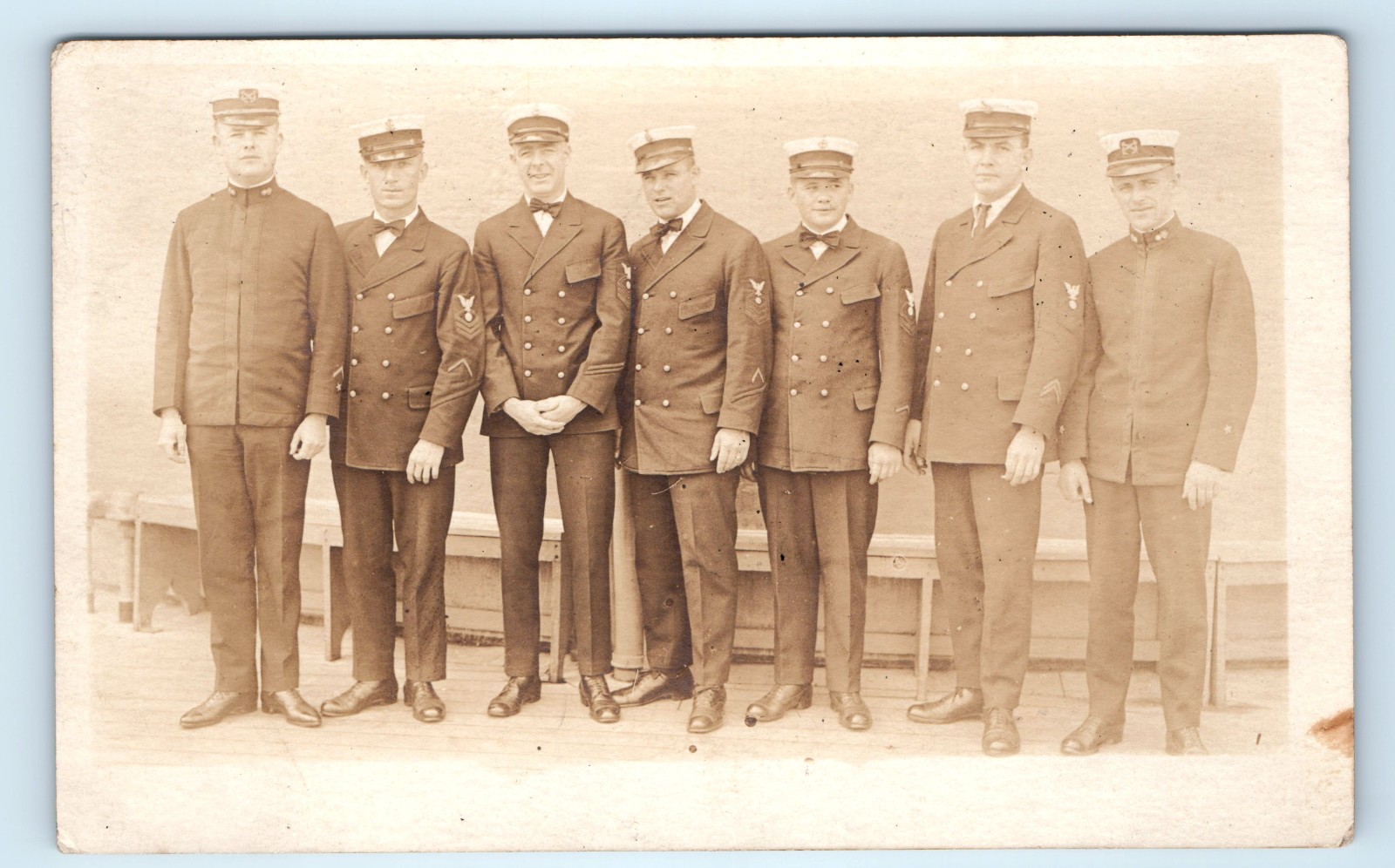 WWI Navy Petty Officers Real Photo Postcard