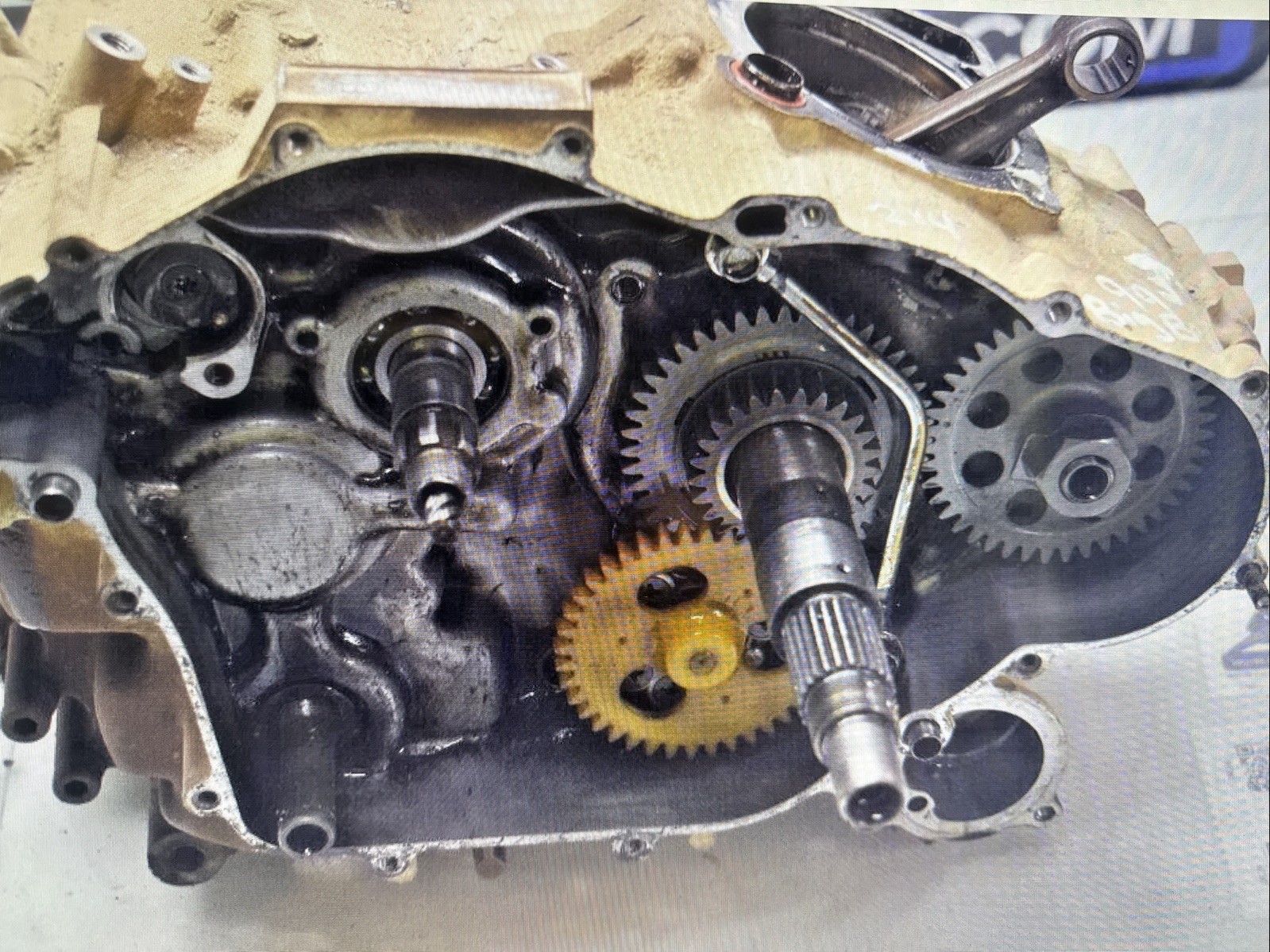 S1-4 Lower Engine Motor Crank Case 99 Yamaha Big Bear YFM 350 1999 ATV 2x4 Quad