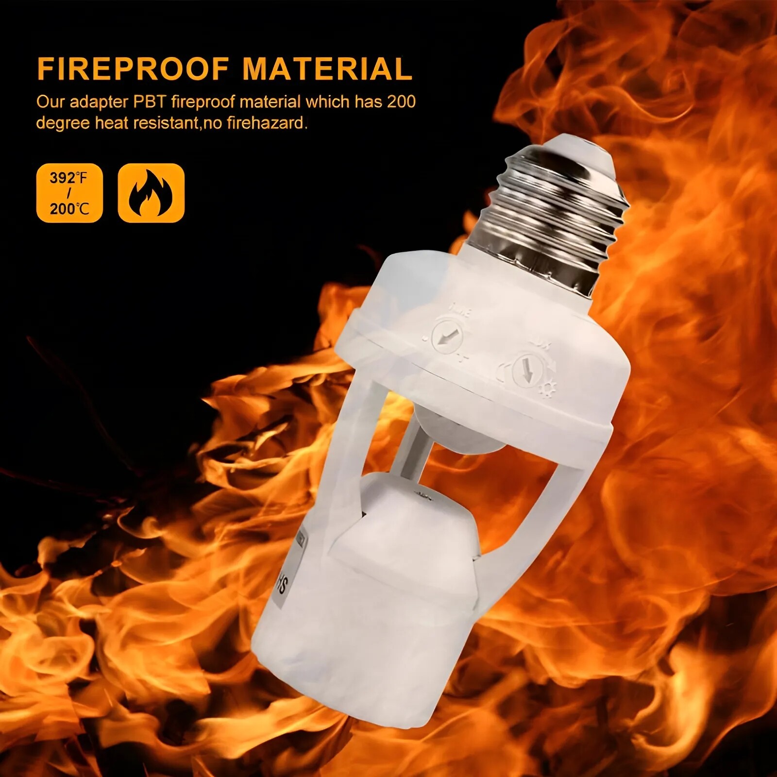 Infrared PIR Motion Sensor E27 LED Light Lamp Bulb Holder Socket Switch 110/220V