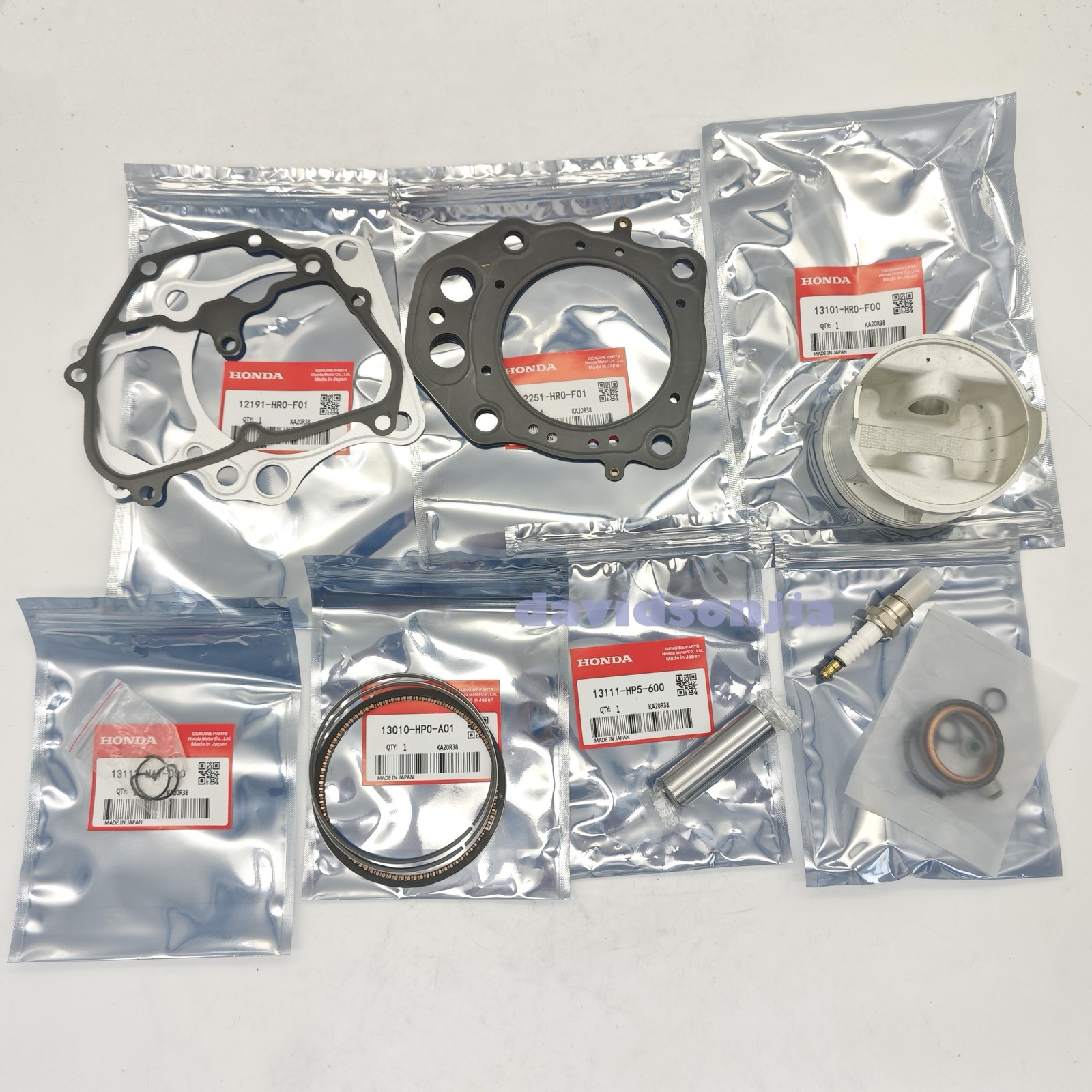 Cylinder Jug Gaskets Piston Rebuild Kit For 12-19 Honda Foreman 500 Rubicon 500