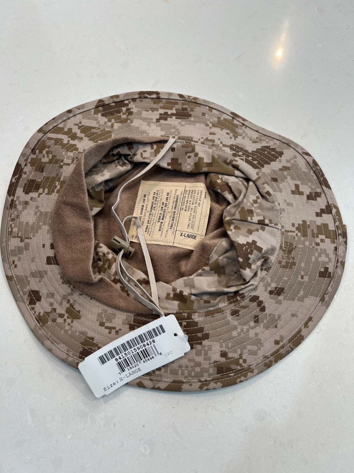 NEW US NAVY NWU Type II AOR1 Desert Boonie Hat SUN COVER size XL