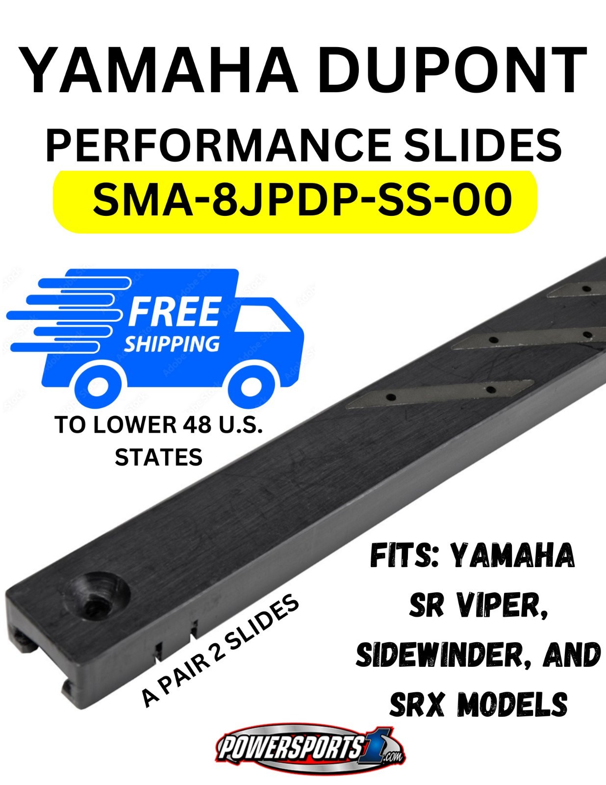 YAMAHA SNOWMOBILE SR VIPER SIDEWINDER SRX DUPONT PERFORMANCE SLIDES HYFAX PAIR