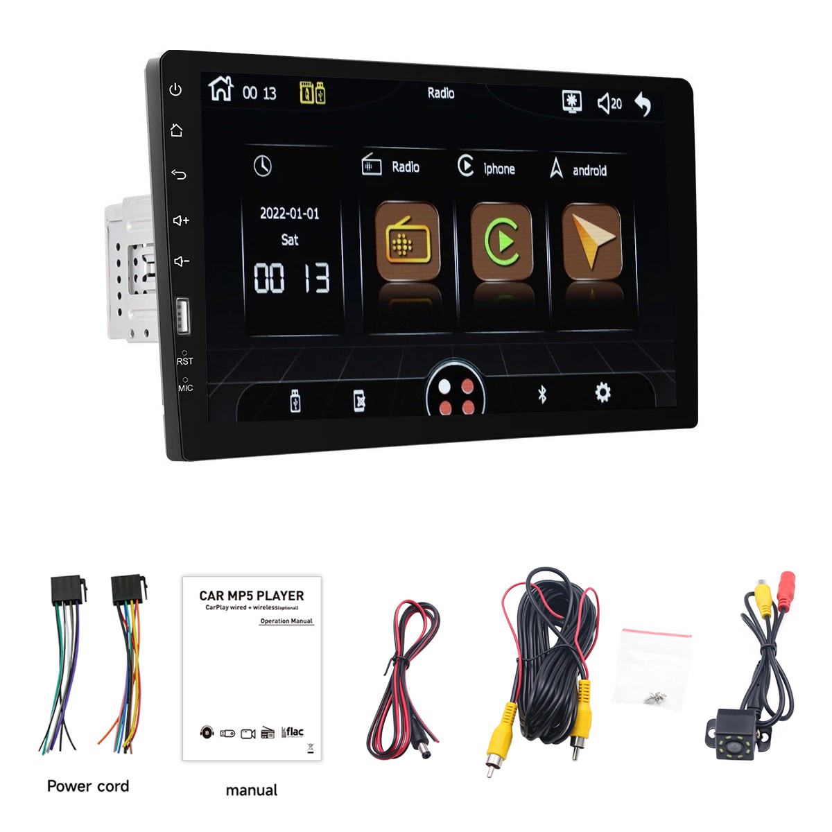 For 1993-2002 Toyota Corolla Carplay Android Auto Single 1Din Car Stereo Radio