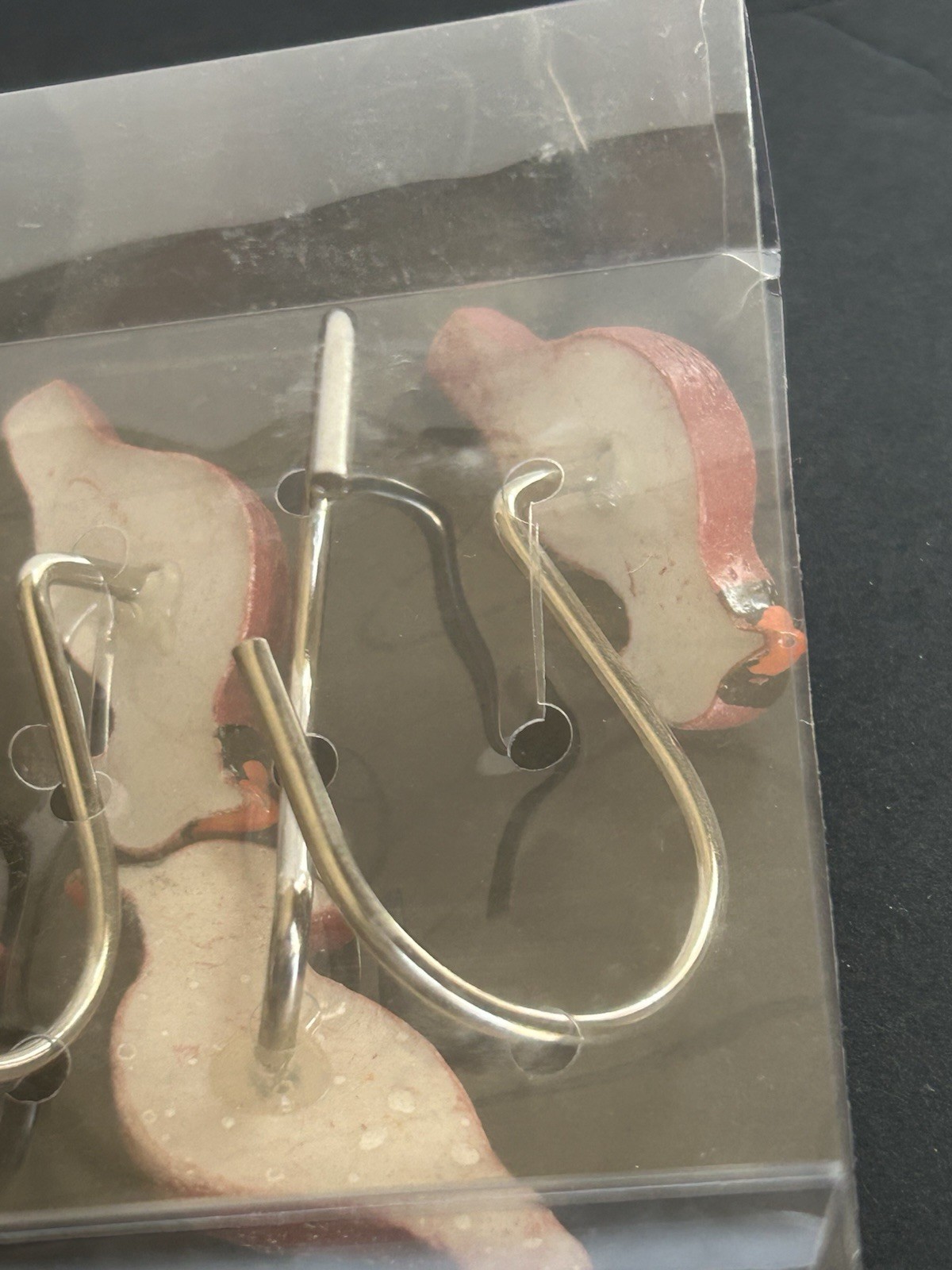 Set of 12 Cardinal Red Bird Shower Curtain Hooks Rings