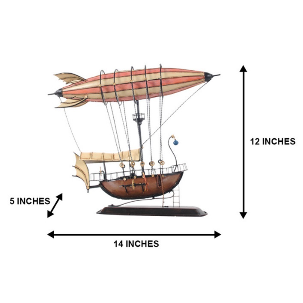 Steampunk Airship Model 14" Handmade Fully Assembled High Quality Home Decor