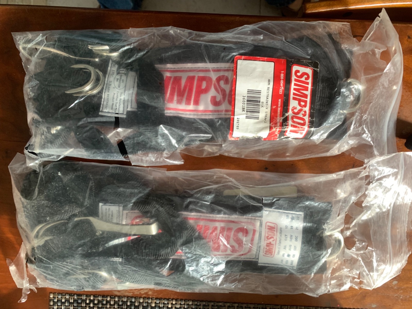 Simpson Arm Restraint Straps 36001BK