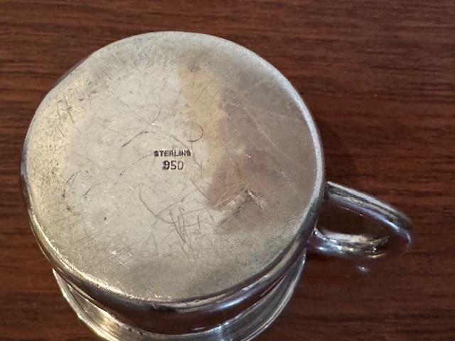 Vintage 950 Sterling Silver Baby Cup (46 grams)