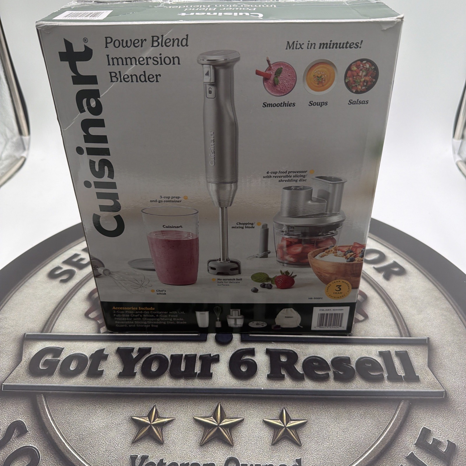 Cuisinart power blend Immersion blender w/ Accessories HB-500PC