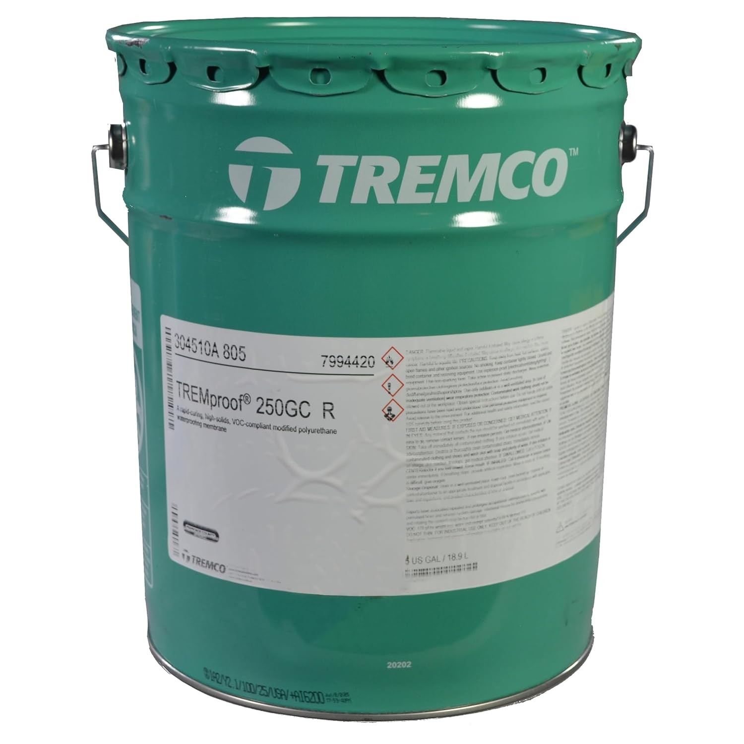 TREMproof 250GC Roller Grade Waterproof Coating for Concrete, Foundations, 5 Gal