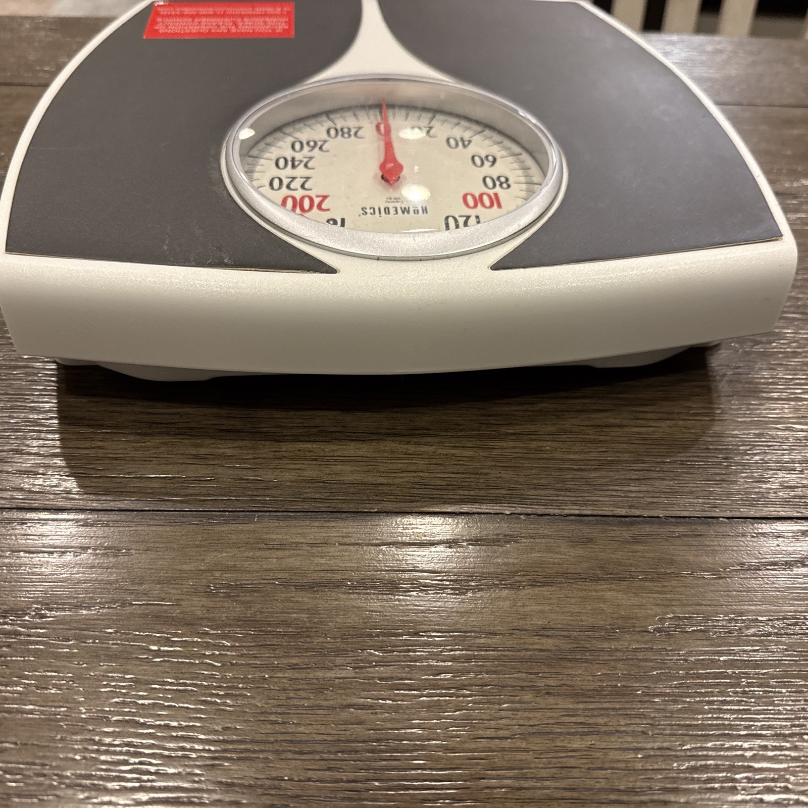 Vintage Homedics Bathroom Floor Scale Large Analog Dial 300 lbs Capacity