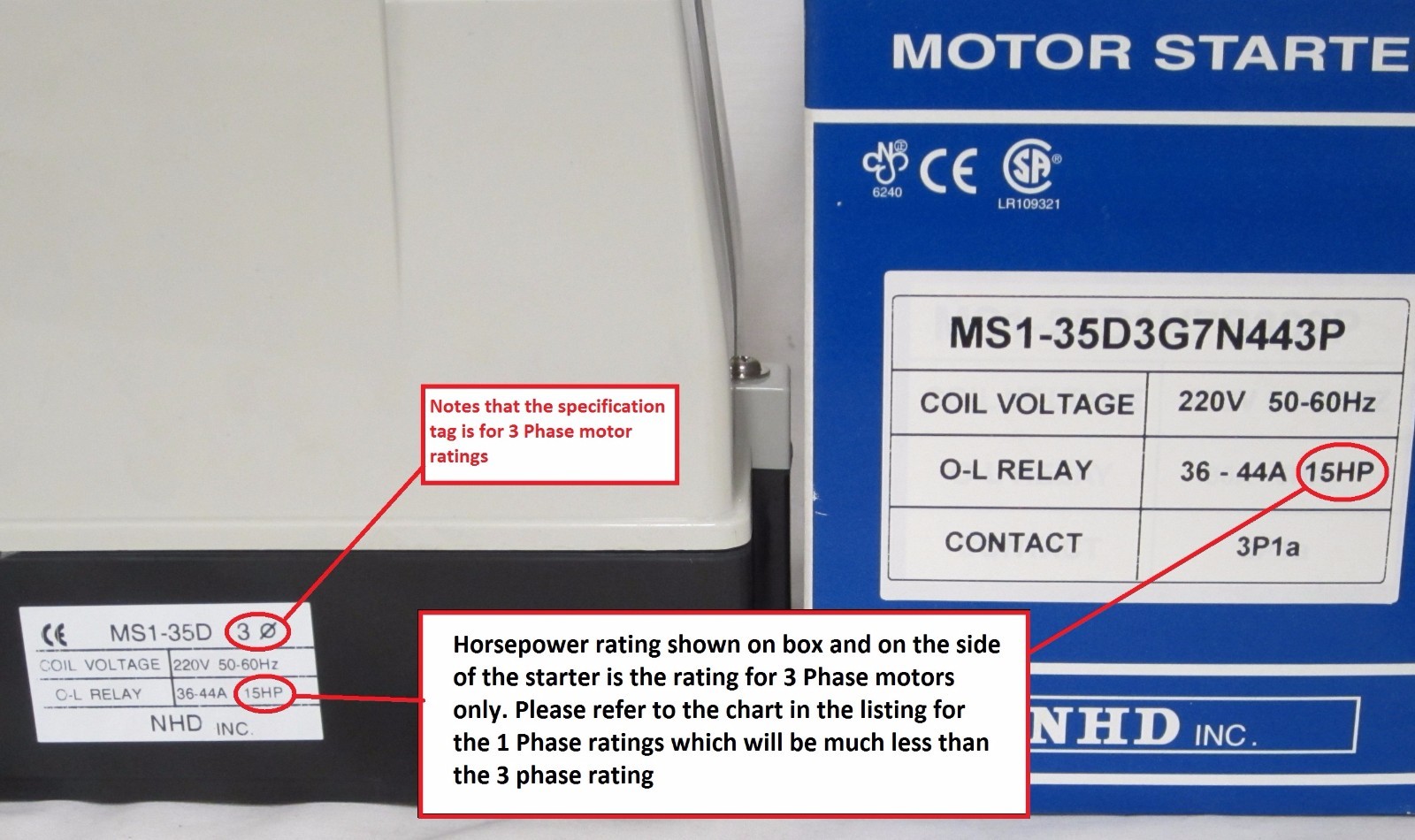 Magnetic Motor Starter, Push Button, 2-20 HP, 208-480 volts, 1 and 3 phase